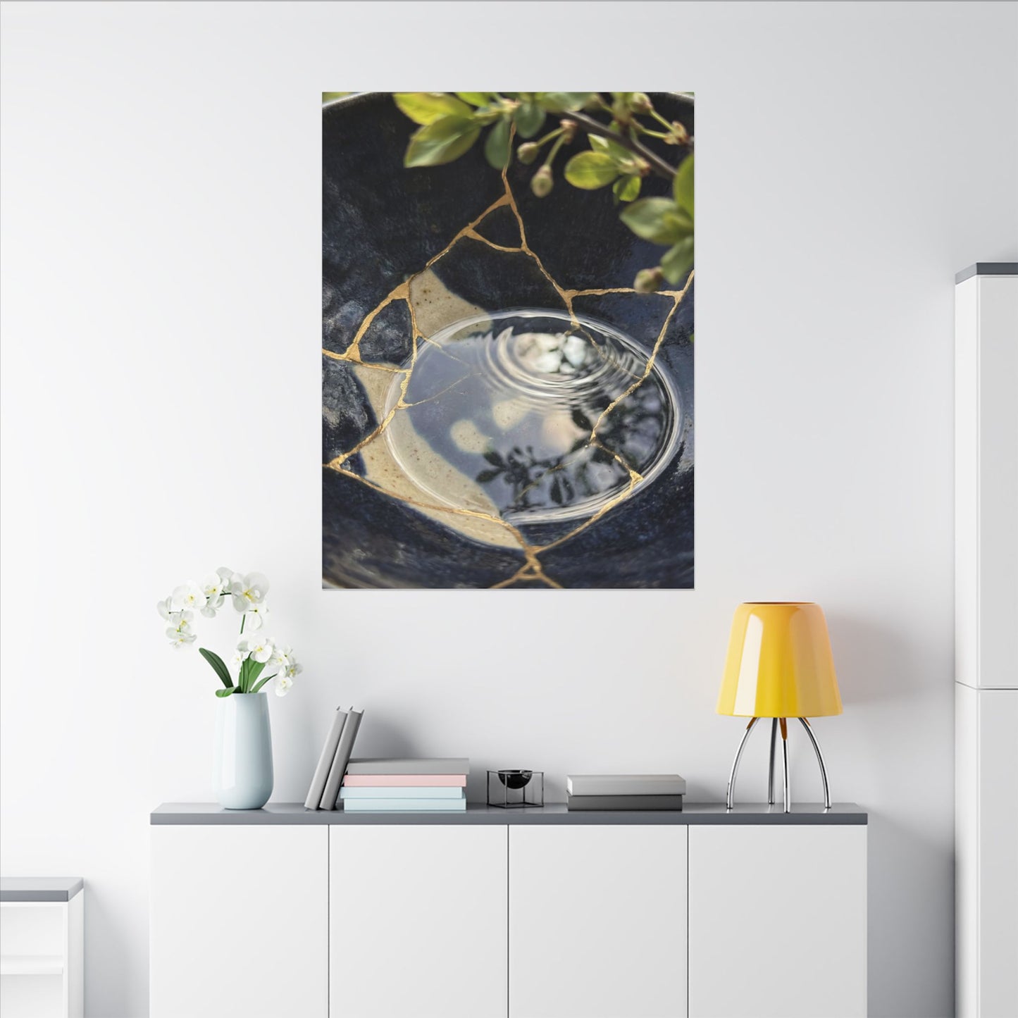 Water Ripple Spring Canvas Art | Kintsugi Beautiful Design