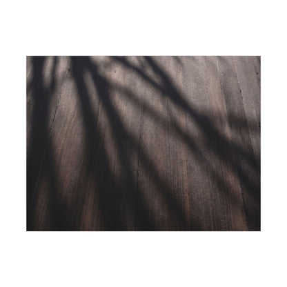 Dark Japandi Shadow Play in Dawn | Moody Minimal Canvas Art