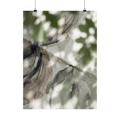 Japandi Paper Fold in Dappled | Watercolor Wall Art Print Art Print