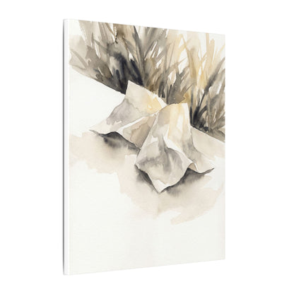 Paper Fold Watercolor Canvas Art | Warm Japandi Art