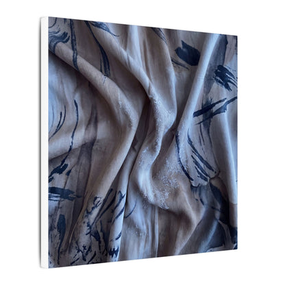 Silk Drape Winter Canvas Art | Japandi Earthy Design