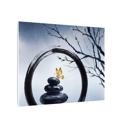 River Stones Spring Canvas Art | Zen Peaceful Design