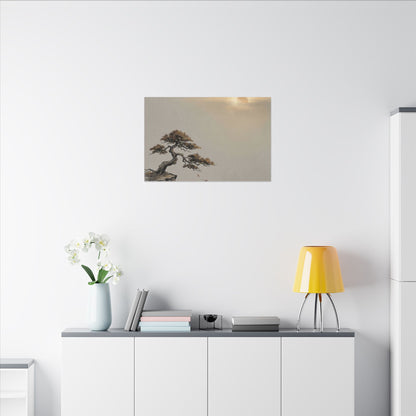 Pine Tree Canvas Art | Autumn Zen Karesansui Art