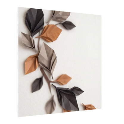 Paper Fold Autumn Canvas Art | Japandi Earthy Design