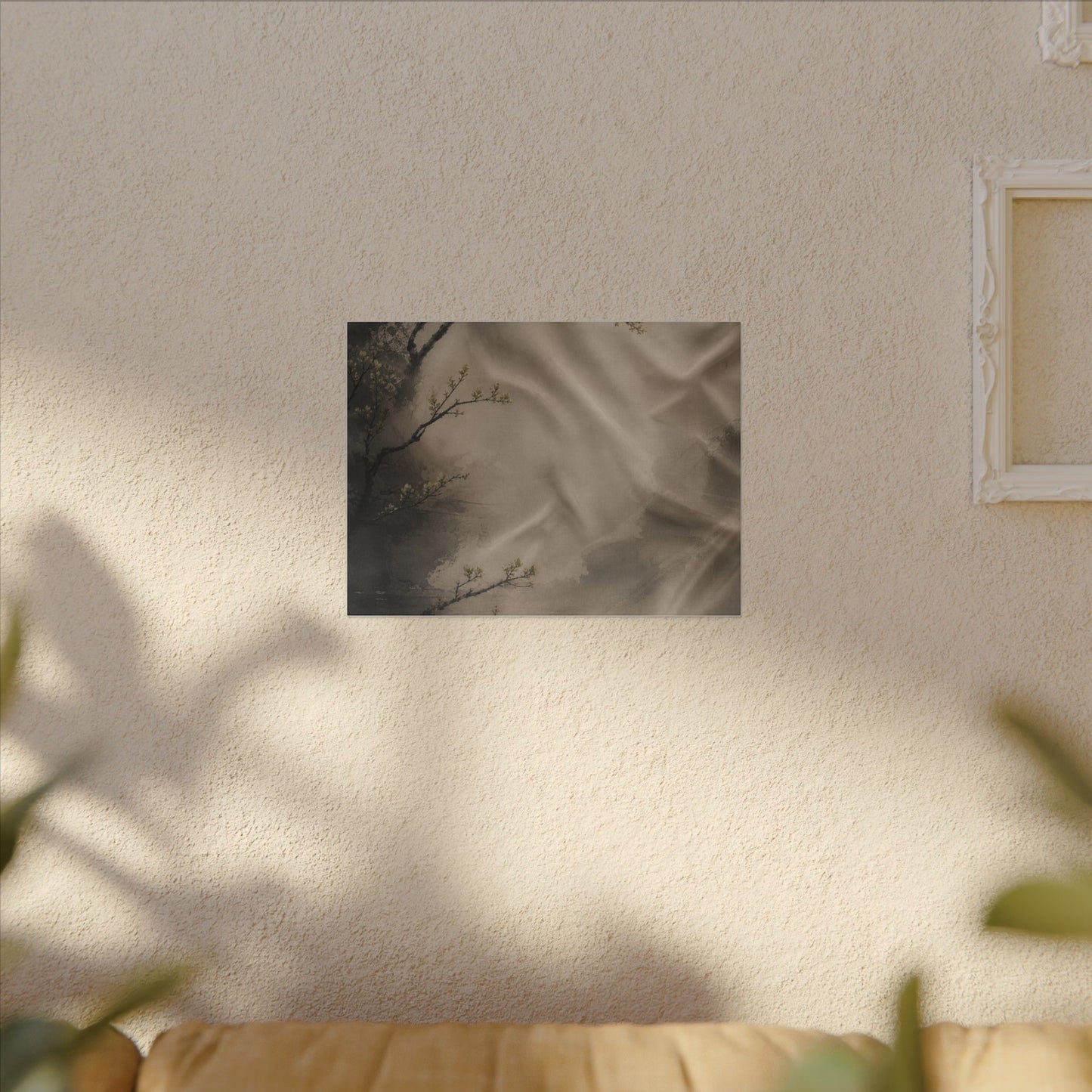 Silk Drape Canvas Art | Spring Japandi Japanese Pattern Art
