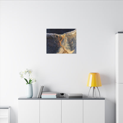 Winter Ceramic Bowl Gold Vein Canvas Art | Healing Decor
