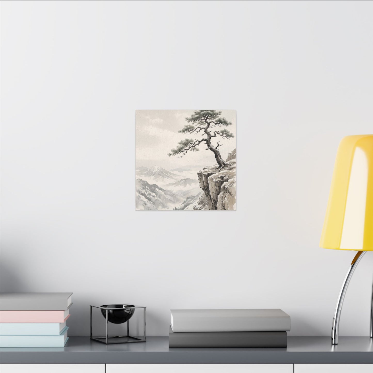 Seijaku Pine Tree Canvas Art - Japandi Japanese Pattern