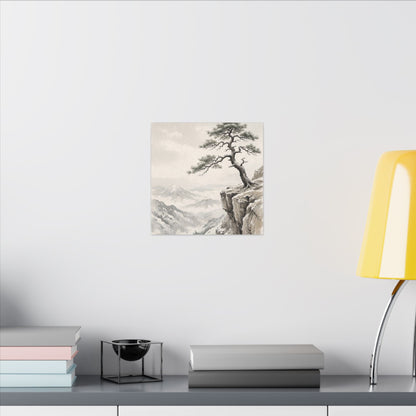 Seijaku Pine Tree Canvas Art - Japandi Japanese Pattern