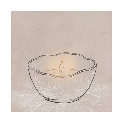 Ceramic Bowl Winter Wall Art Print | Japandi Warm Design