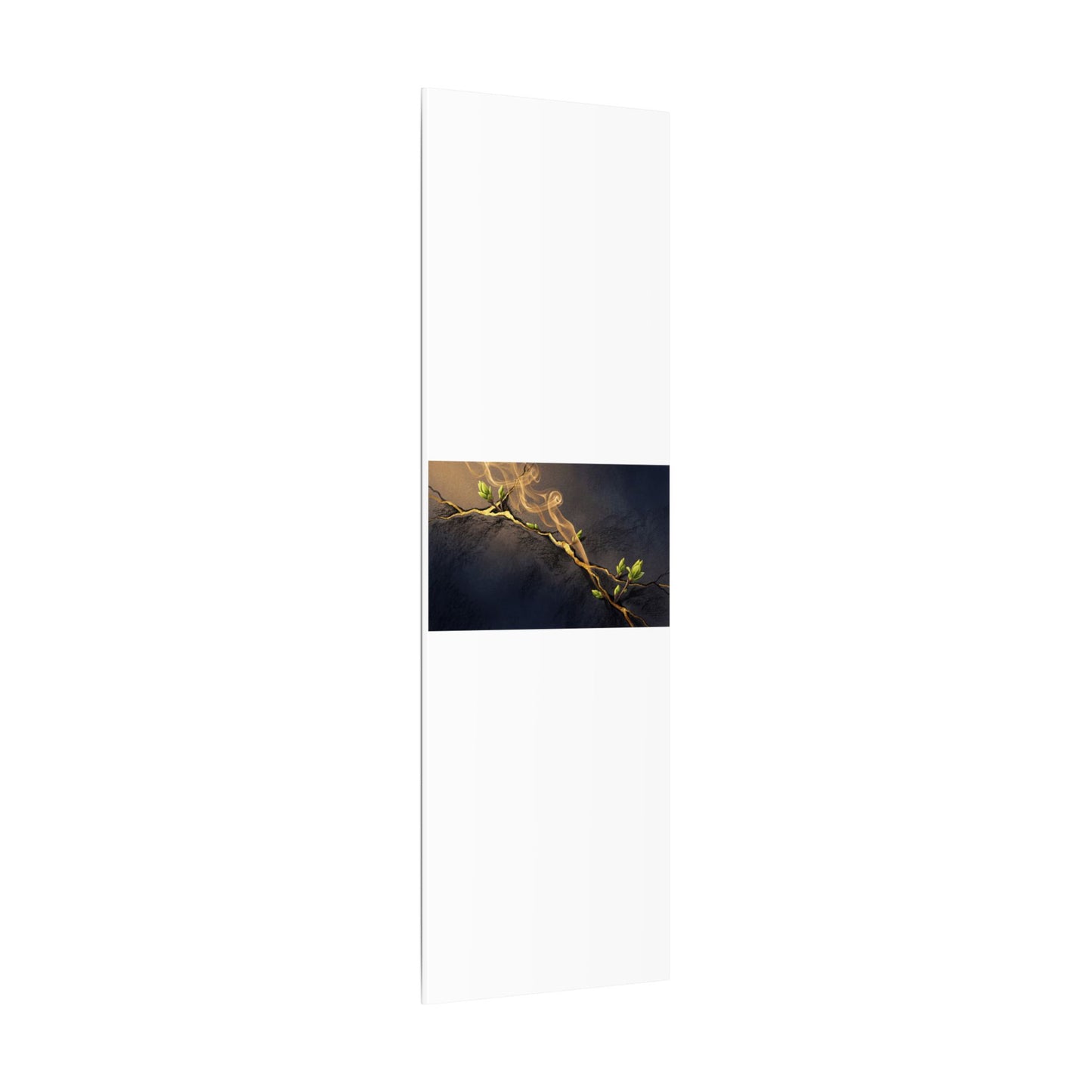 Spring Incense Smoke Gold Vein Canvas Art | Healing Decor