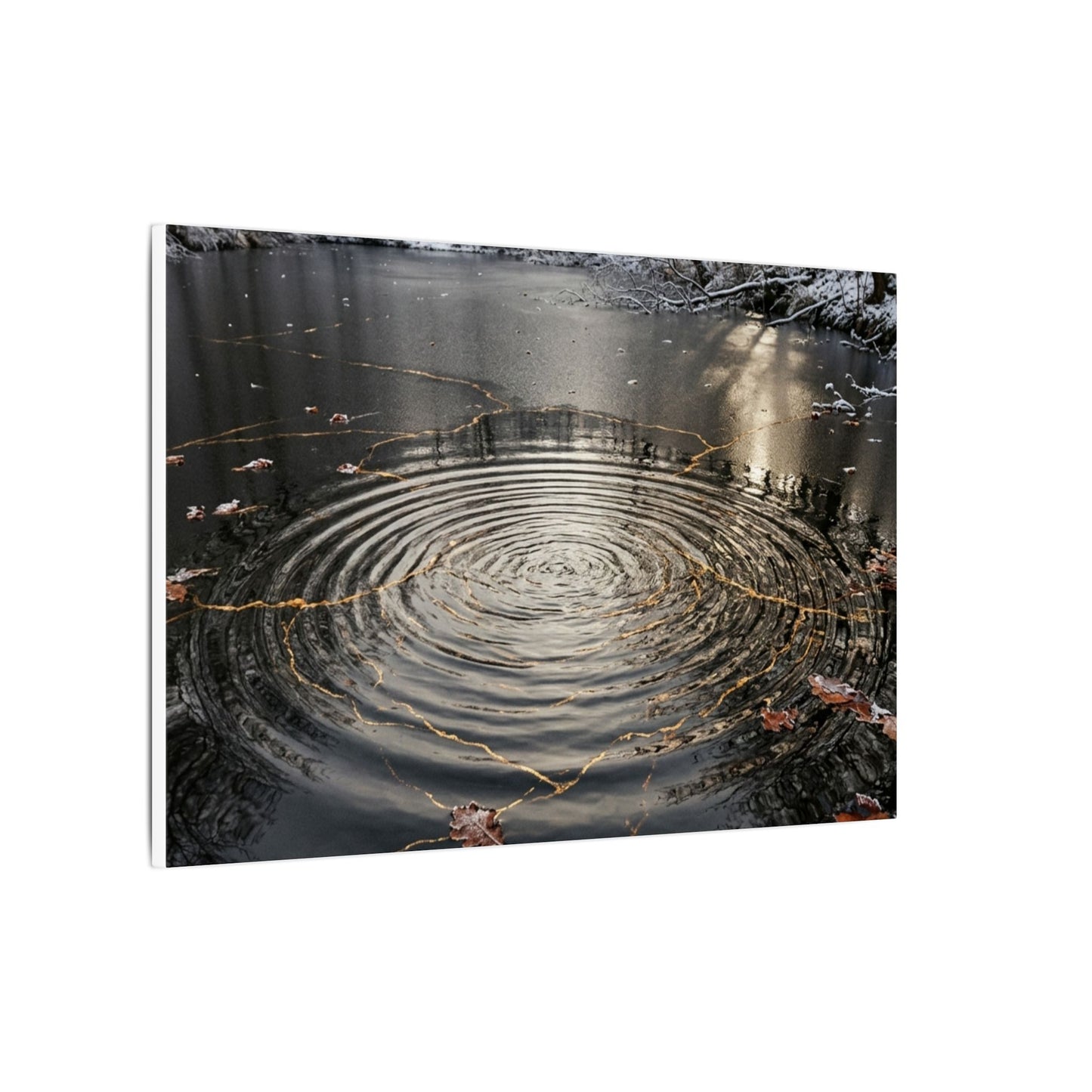Water Ripple Broken Beauty Canvas Art | Artful Kintsugi Art