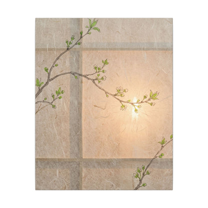 Spring Cherry Blossom Forest Whimsy Canvas Art | Rustic Decor