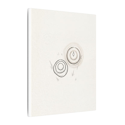 River Stones Canvas Art | Winter Japandi Minimal Line Art