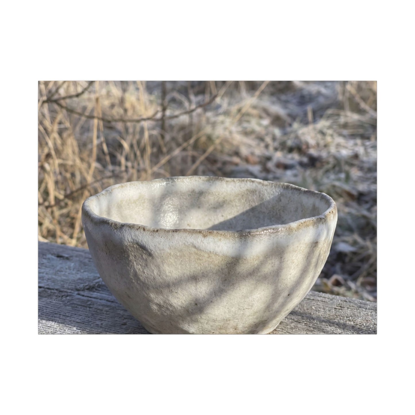 Dappled Ceramic Bowl Canvas Art - Japandi Fukinsei