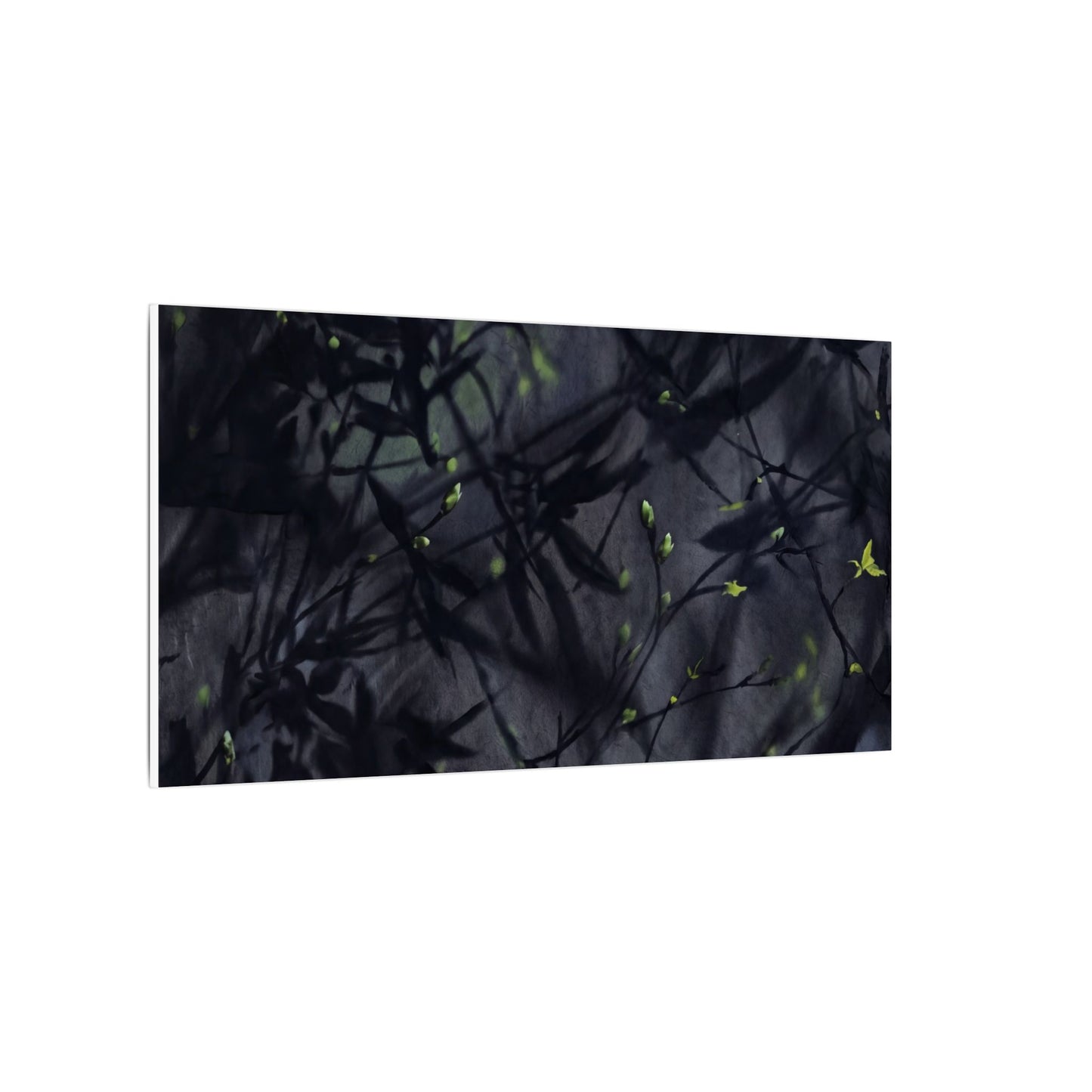 Shadow Play Spring Canvas Art | Dark Japandi Atmospheric Design