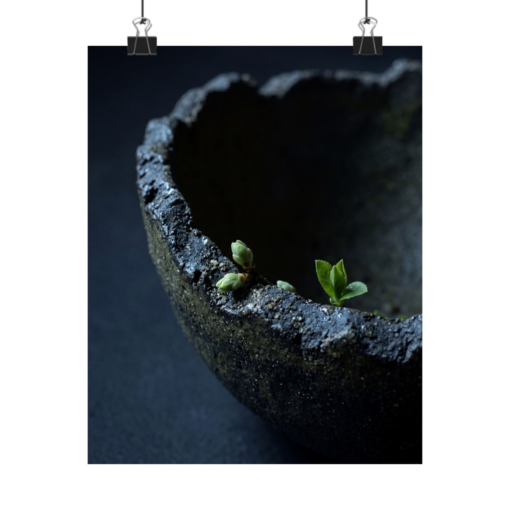 Datsuzoku Ceramic Bowl Wall Art Print - Dark Japandi Moody Minimal Art Print