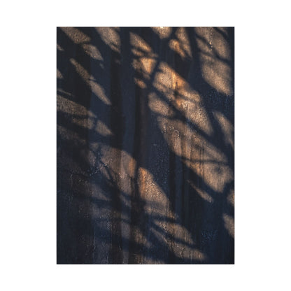 Dark Japandi Shadow Play in Golden Hour | Shadow Zen Canvas Art