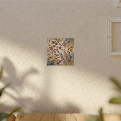 Dried Flowers Canvas Art | Autumn Japandi Watercolor Art
