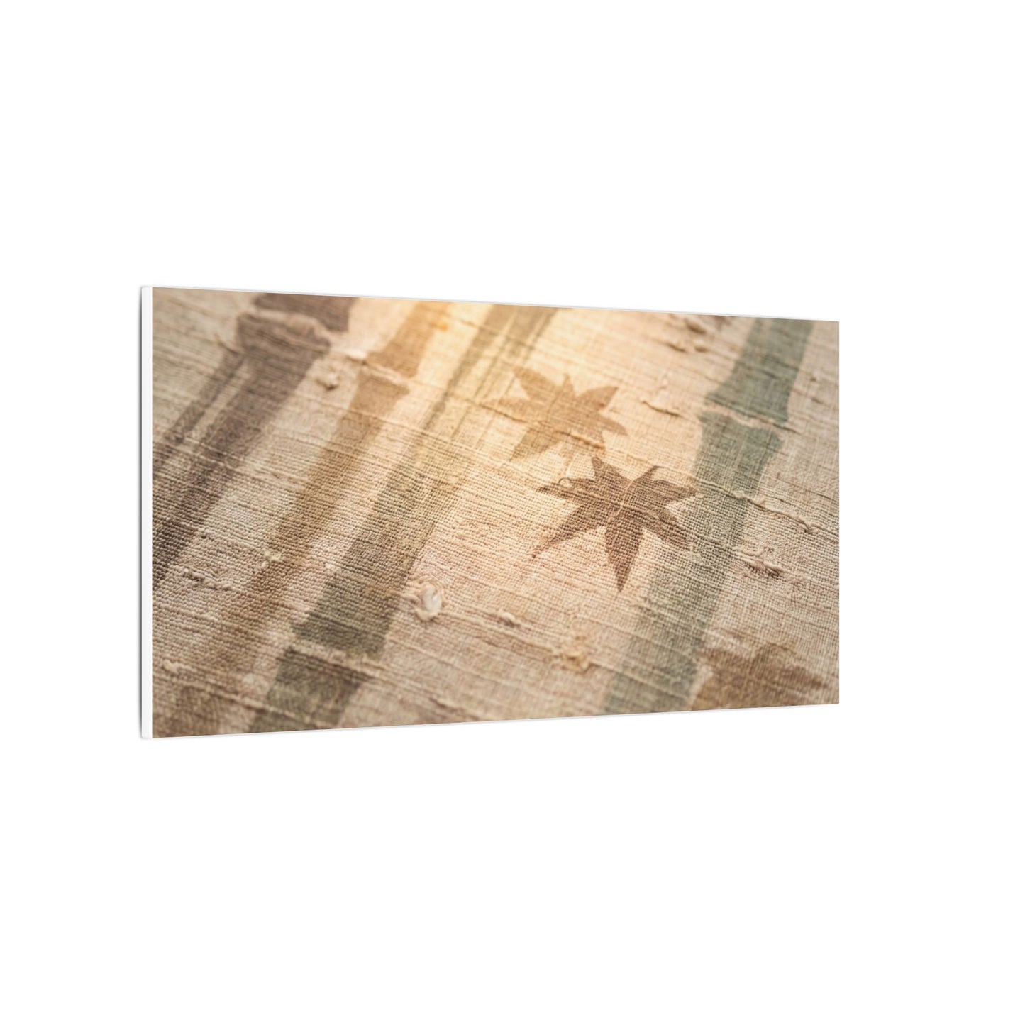 Autumn Bamboo Grove Japanese Pattern Canvas Art | Neutral Decor