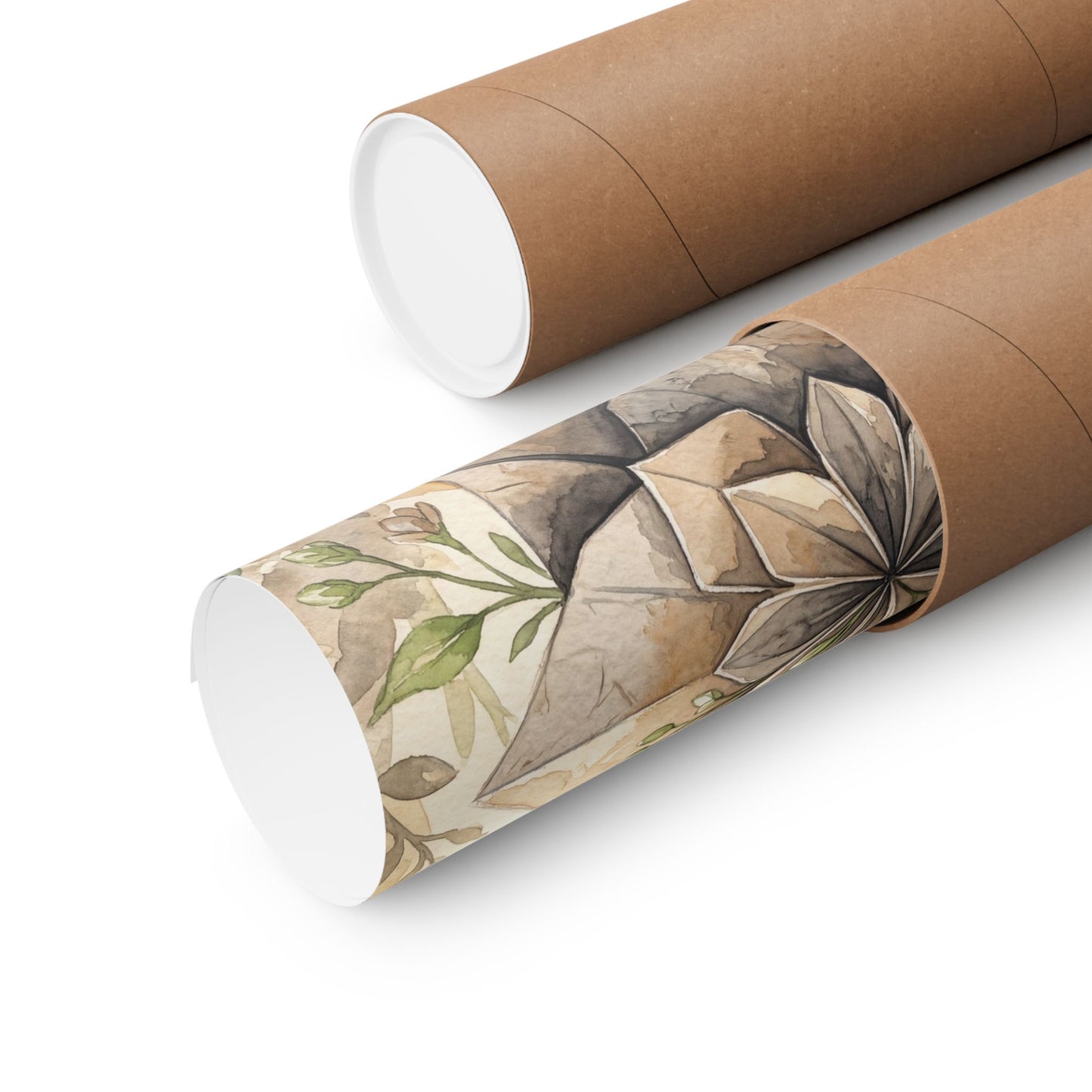 Golden Hour Paper Fold Wall Art Print - Japandi Mono No Aware