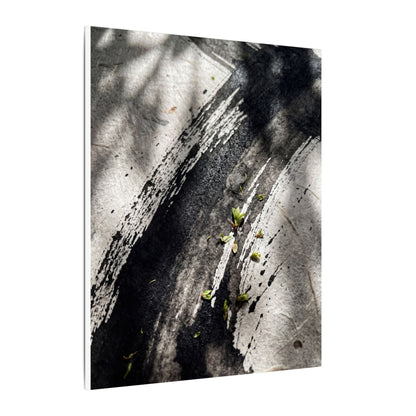 Ink Brushstroke Canvas Art | Spring Dark Japandi Moody Minimal Art