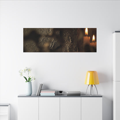 Shadow Play Dark Texture Canvas Art | Moody Dark Japandi Art