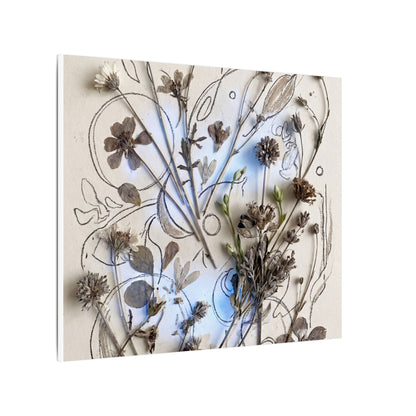 Dried Flowers Minimal Line Canvas Art | Elegant Japandi Art