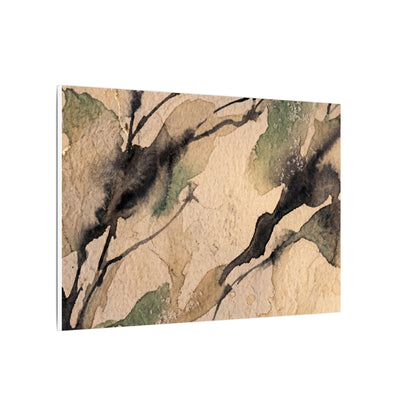Japandi Shadow Play in Golden Hour | Watercolor Canvas Art