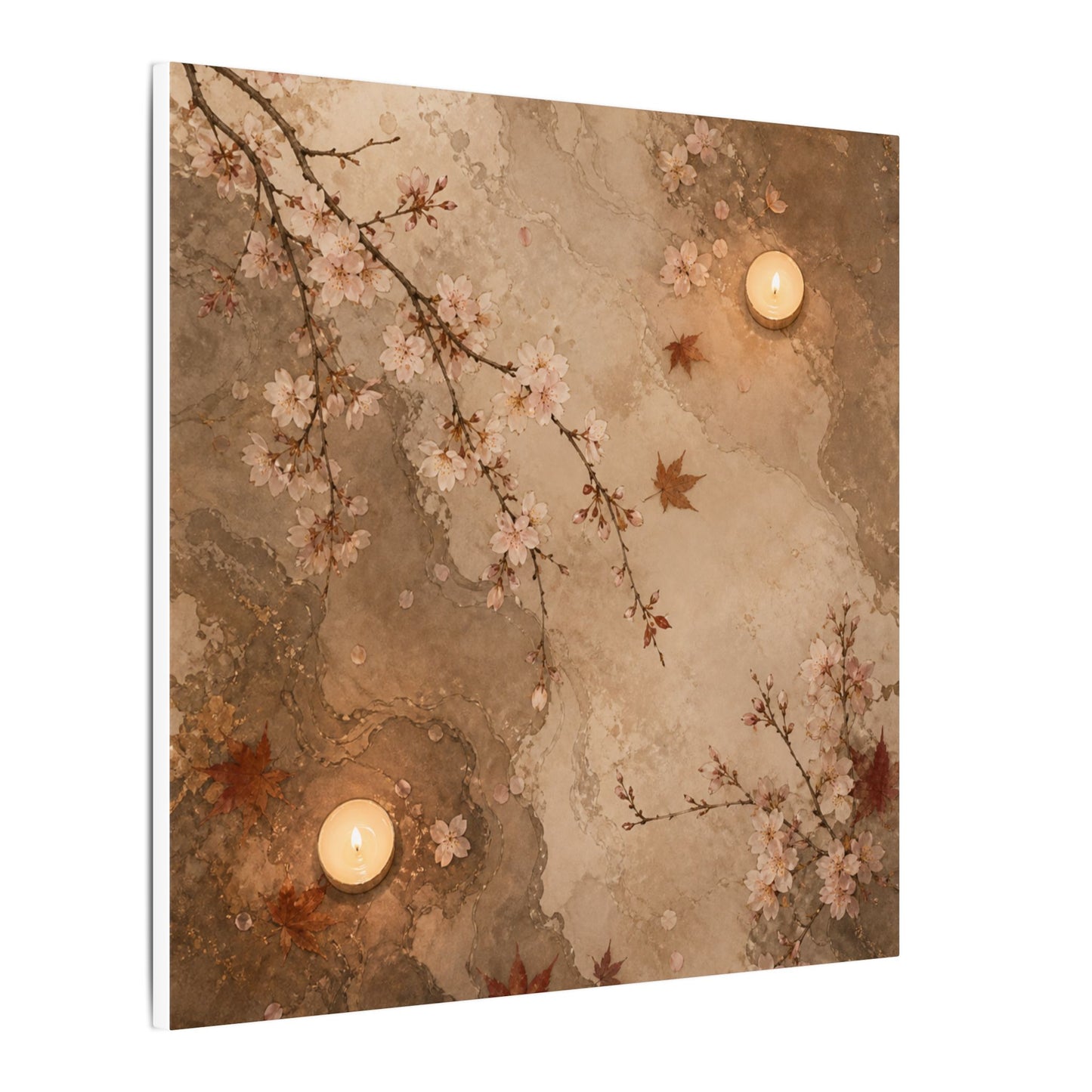 Cherry Blossom Canvas Art | Autumn Japandi Japanese Pattern Art