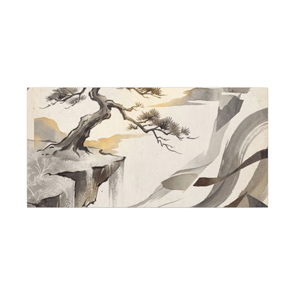 Golden Hour Pine Tree Canvas Art - Japandi Seijaku