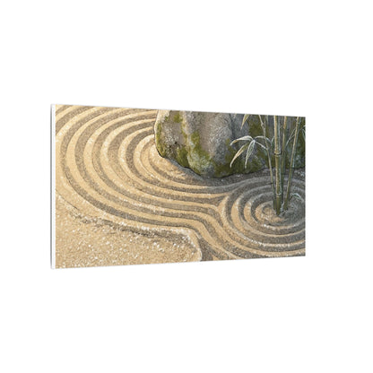 Rock Garden Winter Canvas Art | Zen Peaceful Design