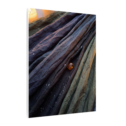 Silk Drape Shadow Zen Canvas Art | Moody Dark Japandi Art