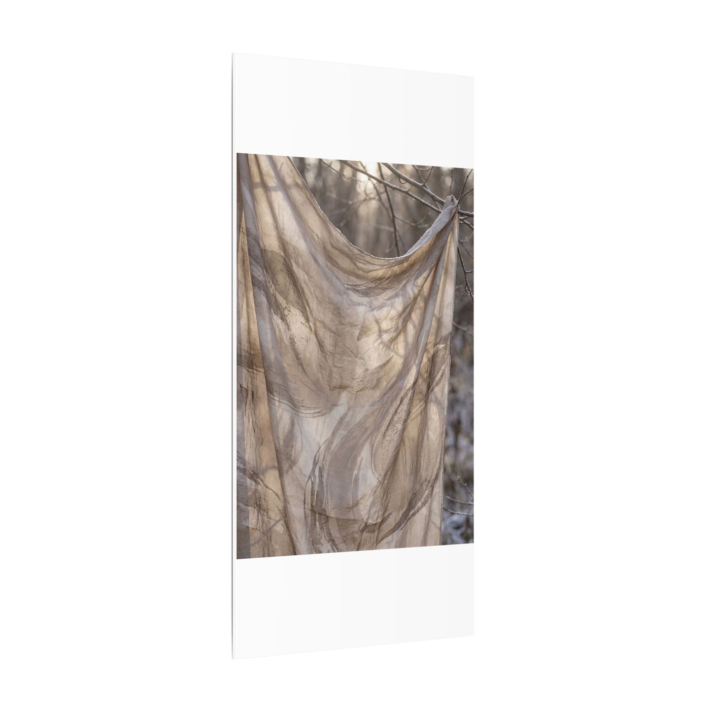 Ma Silk Drape Canvas Art - Japandi Japanese Pattern
