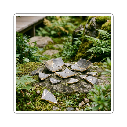 Summer Broken Pottery Gold Repair Sticker | Philosophical Decor