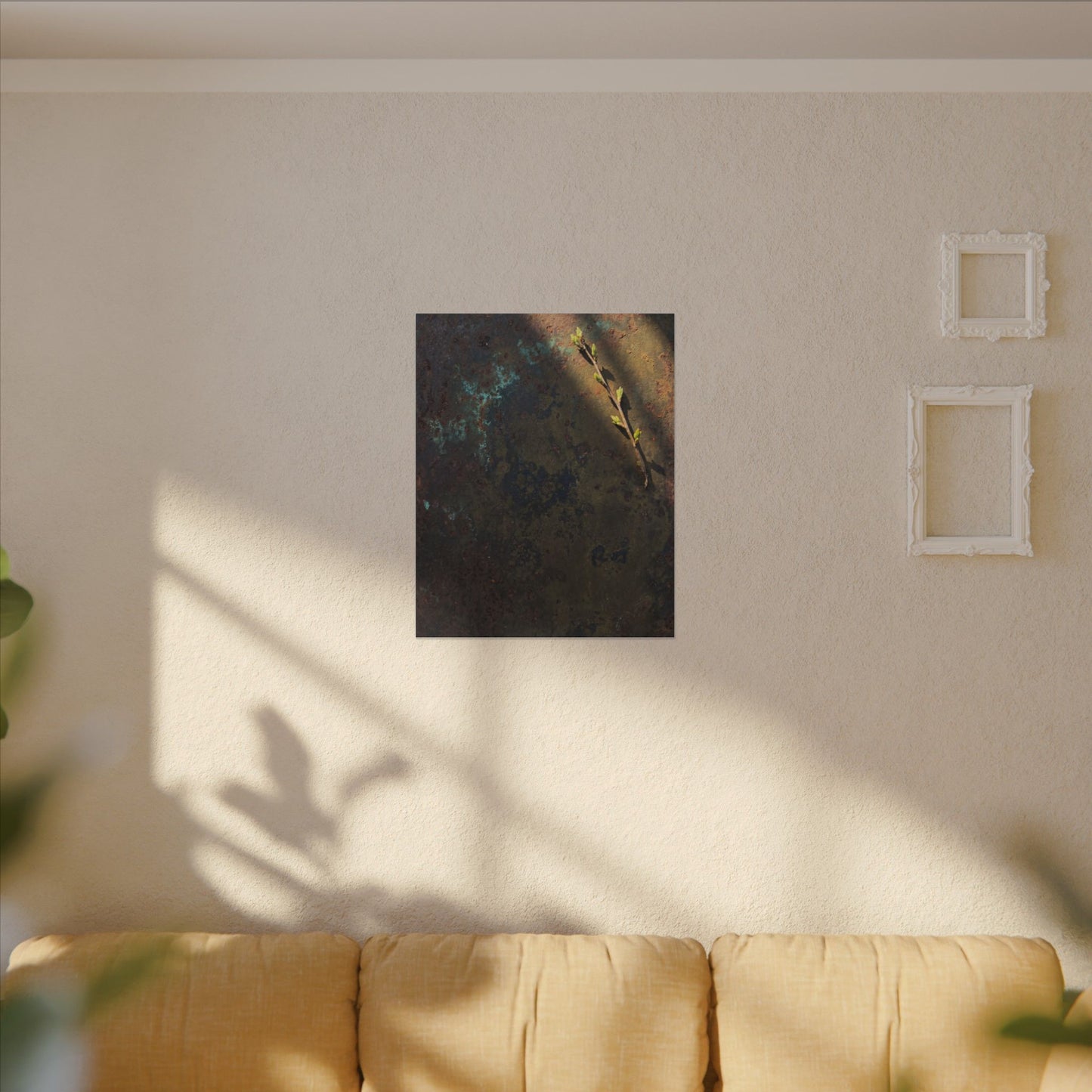 Golden Hour Rust Patina Canvas Art - Dark Japandi Ma