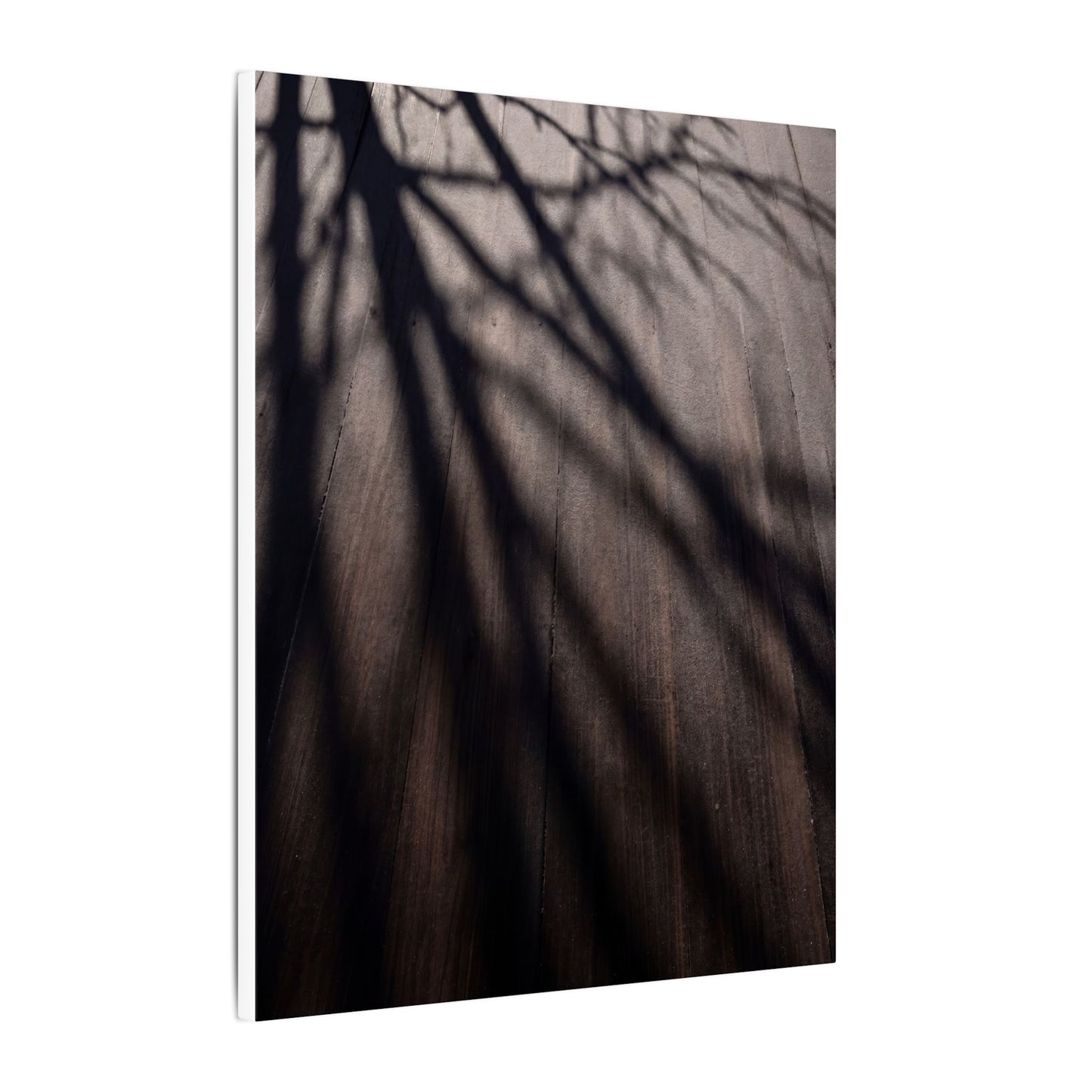Dark Japandi Shadow Play in Dawn | Moody Minimal Canvas Art