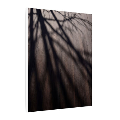 Dark Japandi Shadow Play in Dawn | Moody Minimal Canvas Art