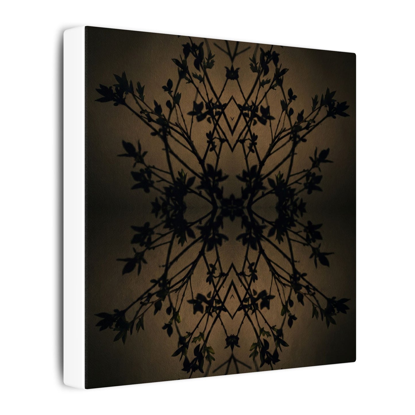 Golden Hour Shadow Play Canvas Art - Dark Japandi Seijaku