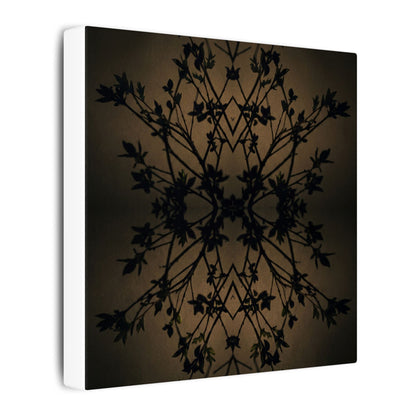 Golden Hour Shadow Play Canvas Art - Dark Japandi Seijaku