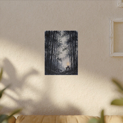 Tranquil Bamboo Grove Canvas Art - Sumi E Zen