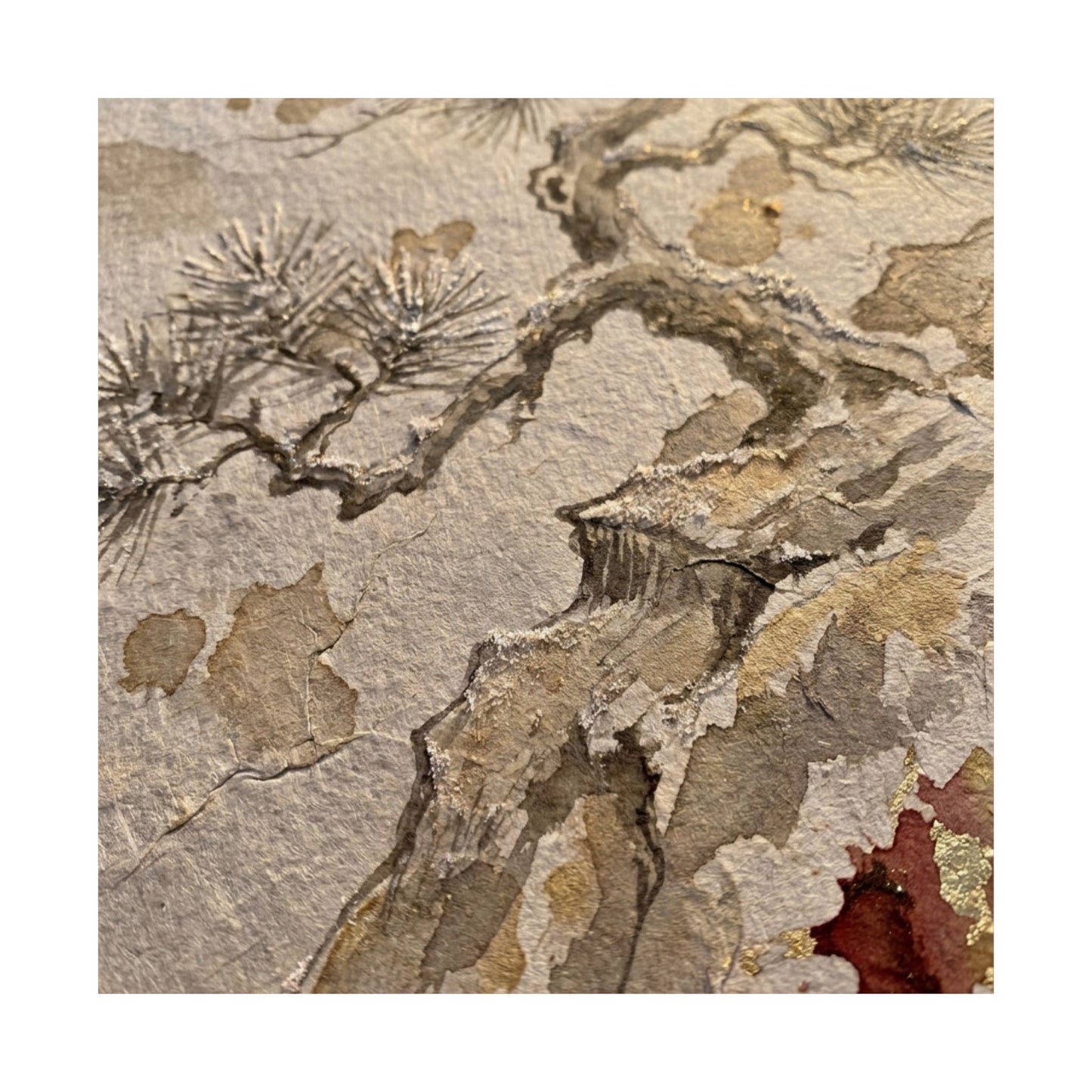 Pine Tree Winter Wall Art Print | Japandi Elegant Design