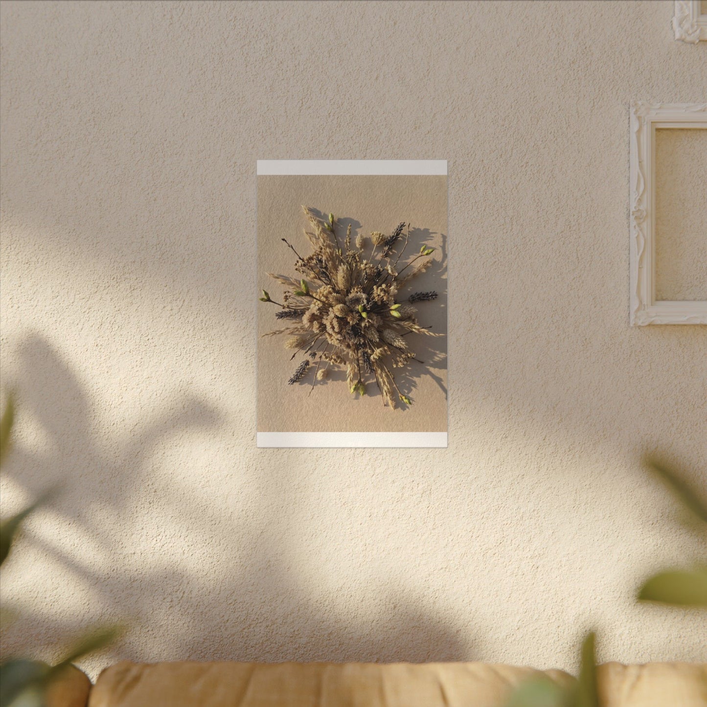 Dried Flowers Spring Canvas Art | Japandi Earthy Design