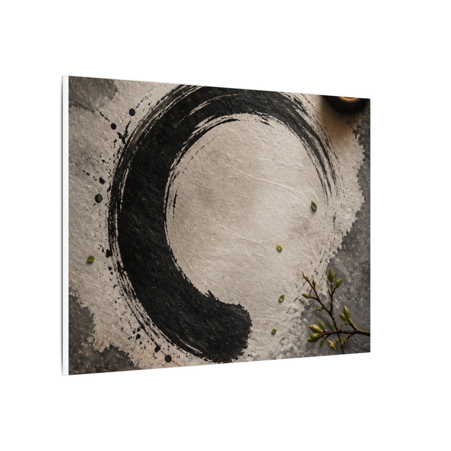 Candlelight Ink Brushstroke Canvas Art - Zen Ma