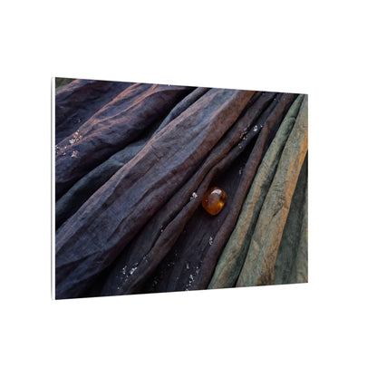 Silk Drape Shadow Zen Canvas Art | Moody Dark Japandi Art