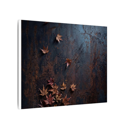 Moonlight Rust Patina Canvas Art - Dark Japandi Mono No Aware