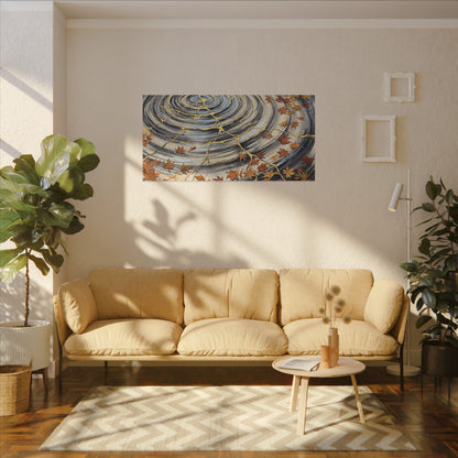 Moonlight Water Ripple Canvas Art - Kintsugi Fukinsei
