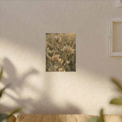 Summer Dried Flowers Minimal Line Canvas Art | Cozy Decor