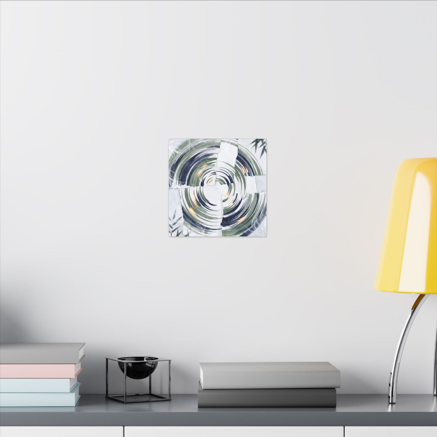 Winter Water Ripple Sumi E Canvas Art | Peaceful Decor