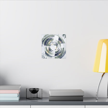 Winter Water Ripple Sumi E Canvas Art | Peaceful Decor