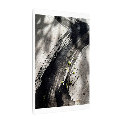 Ink Brushstroke Canvas Art | Spring Dark Japandi Moody Minimal Art